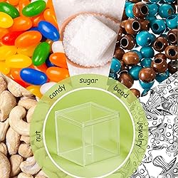 Blulu 8 Pieces Clear Acrylic Plastic Jewelry Box