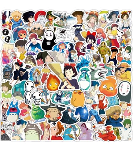 Anime Stickers Pack 62Pcs , Cute Cartoon Vinyl Uruguay Aesthetic ...