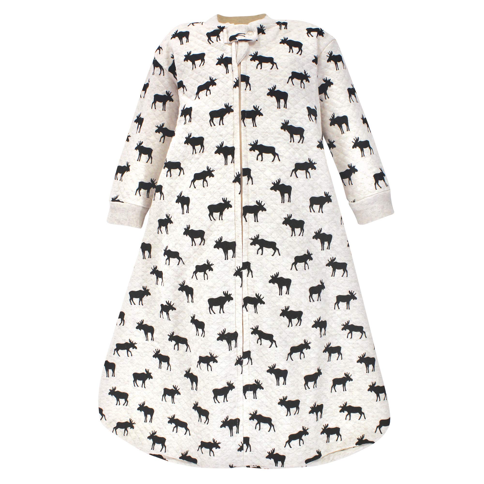 Hudson Baby Unisex Baby Premium Quilted Long Sleeve Sleeping Bag and Wearable Blanket, Moose, 12-18 Months (Pack of 2) Image