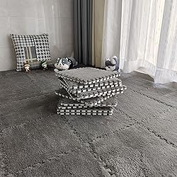 easycustomerlee 12pcs Interlocking Carpet Shaggy