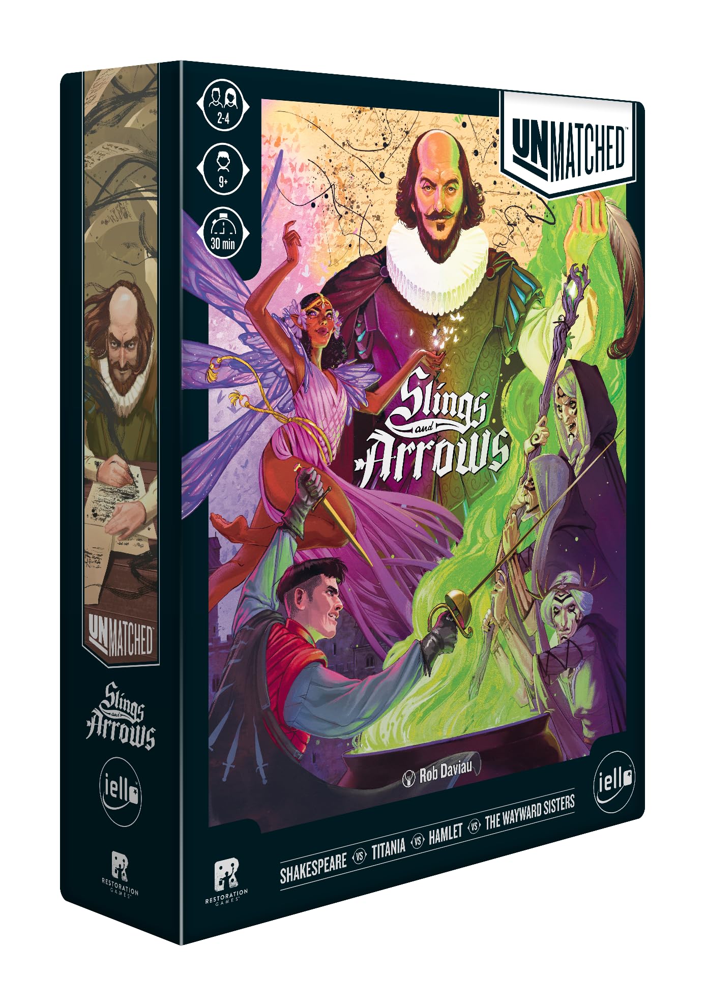 Iello | Unmatched: Slings and Arrows | Board Game | Ages 9+ | 2-4 Players | 30+ Minutes Playing Time