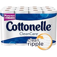 Cottonelle CleanCare Family Roll Toilet Paper (Pack of 36 Rolls), Bath Tissue, Ultra Soft Toilet Paper Rolls with Clean…