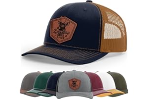 Bad Day to Be a Spike, Funny Deer Hunting Hat, 112 Style Trucker Leather Patch Hat for Men And Women Breathable Hat, Snapback