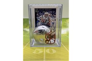 RIDDELL New England Patriots NFL Helmet Shadowbox w/Julian Edelman card
