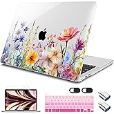 Tuiklol for MacBook Pro 16 inch Case (2020 2019 Release) Model A2141, Hard Shell Case for Keyboard Cover& OTG & Camera Cover with Retina Display and Touch Bar Fits Touch ID,Colorful folwer
