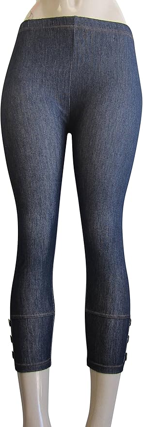 denim look capri leggings