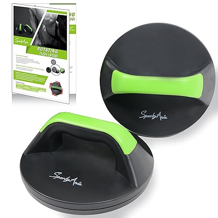 SportyAnis® Drehbare Liegestützgriffe inkl. Trainingseinführung zur Stärkung Ihres Oberkörpers und Steigerung Ihrer Fitness