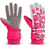 NMERIA Explorer Kids Snow Gloves (Rated 10°F) | Double Insulated Waterproof Winter Gloves for Boys & Girls | Heavy Duty Thermal Ski Gloves for Ages 8-10 & 10-12