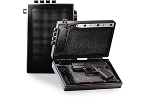 STOPBOX USA STOPBOX PRO Gun Safe Alternative for Handgun Storage, Instant Access Portable Gun Case, TSA Compliant Gun Lock Box for Car or Travel Safe Box, Quick Access Handgun | Black - 2PK (Compact Only)