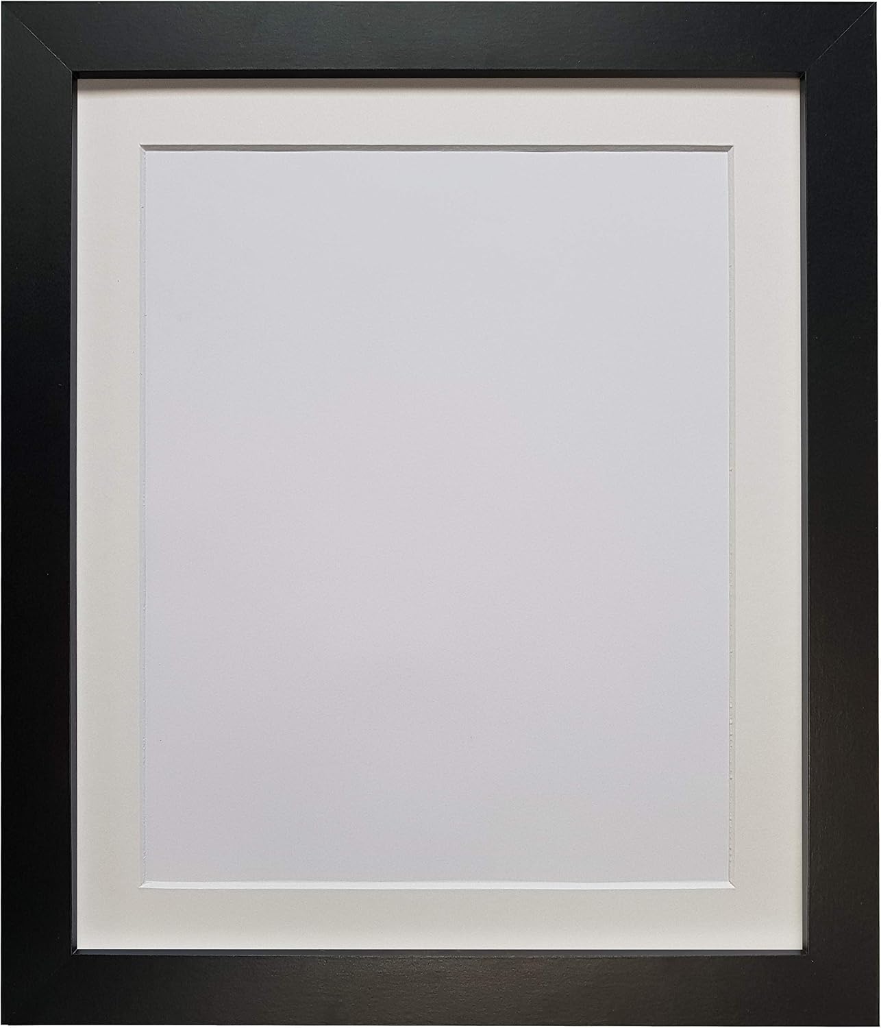 FRAMES BY POST 25mm wide H7 Black Picture Photo Frame with Ivory Mount 36"x24" for Pic Size 30"x20" (Plastic Glass)