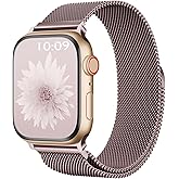Shalila Metal Magnetic Apple Watch Band Compatible with 38mm 40mm 41mm 42mm 44mm 45mm 46mm 49mm, Stainless Steel Mesh Loop Strap iWatch Bands for Series 11/10/9/8/SE/7/6/5/4/3/2/1/Ultra Women Men