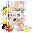 Gourmanity Italian Jelly Fruit Candy, Made with 18% Real Fruit Juice & Pulp, Individually Wrapped Gourmet Candy, 14.1oz Box