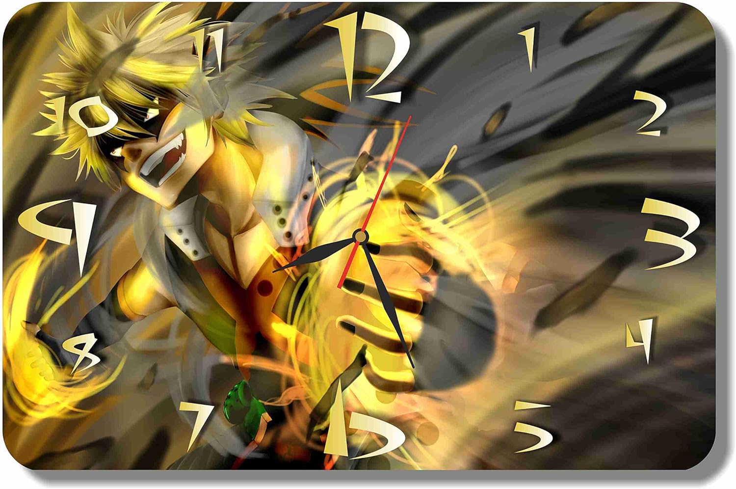 Amazon Co Jp My Hero Academia 17 X 11 Wall Clock My Hi Ro Akademia Your Best Gift For Your Friend Reverse To Remind Mechanism Decorate Your Home For Your Original Design Home Kitchen