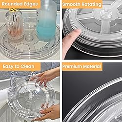 vacane 2 Pack Clear Lazy Susan Organizer