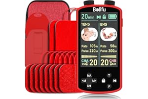 TENS&EMS Unit Muscle Stimulator for Pain Relief Therapy - 4 in 1 TENS & EMS & Relax & Custom Frequency + Pulse - Muscle Massa