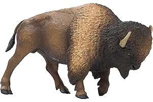 Safari Ltd. North American Bison Figurine - Detailed 5" Plastic Model Figure - Fun Educational Wildlife Play Toy for Boys, Girls & Kids Ages 3+