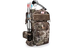 FunVZU Hunting Backpacks for Men,Saddle Hunting Bag with Bow Holder, Large Compound Bow Hunting Backpack & Duffle Bags