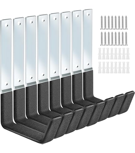 SunVFaFa 4 Inch Garage Hooks, 6 Pack Heavy Duty Wall Hooks