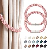 Pretty Jolly 2 Pack Magnetic Curtain Tiebacks Pink Modern Drape Holdbacks
