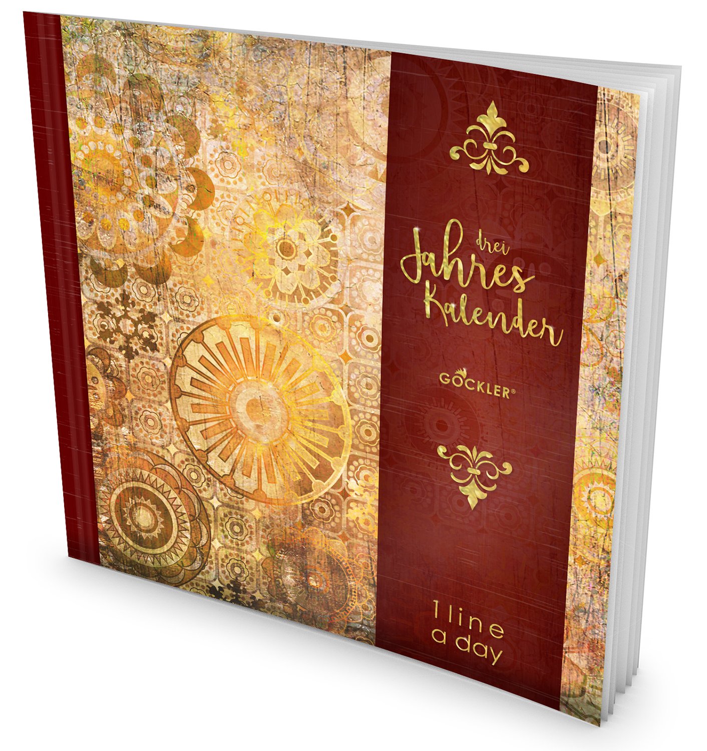 GOCKLER® 3 Jahres Kalender: 190+ Seiten Journal für 3 Jahre || Glänzendes Softcover || Ideal als Tagebuch, Notizkalender, Aufgabenplaner oder Erfolgsjournal || DesignArt.: Orange