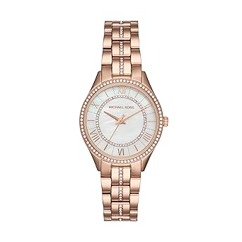 Analog White Dial Women's Watch-MK3716