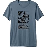 Attack on Titan Season 3 Stacked Scenes Black and White Premium Tri-blend T-Shirt
