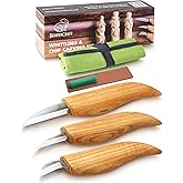 BeaverCraft Wood Carving Knife Kit for Beginners & Kids S15 – Whittling Knives Set with Sloyd, Chip Knife for Carvers – Wood