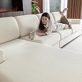 OHSIO Sectional Couch Cushion Covers for Sofa (1PC Back) | Washable, High Elasticity, Wear‑Resistant, Anti‑Slip, Pet Friendly, Soft, Universal Sofa Slipcovers Furniture Protectors