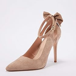 Fashare Womens High Heels Pointed Toe Bowtie Back