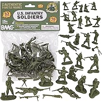 Amazon.com: BMC CTS WW2 US Infantry Plastic Army Men - 33pc OD