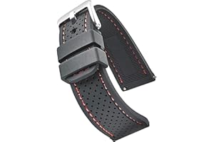STUNNING SELECTION ALPINE Sporty Premium Soft Silicone Adjustable Watch Band - Replacement Rubber Watch Bands for Women & Men - Waterproof Quick Release Watch Straps - Compatible with Regular & Smart Watch Bands