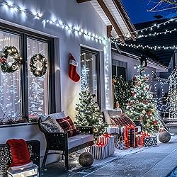 JMEXSUSS 2 Pack Solar Christmas Lights Outdoor