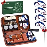 LIFXIZE Golf Gifts for Men and Women, Golfing Accessories Kit with Multifunctional Divot Tools, Golf Tees, Golf Balls and Holder, Rangefinder, Brush, Scorer, for Golfer