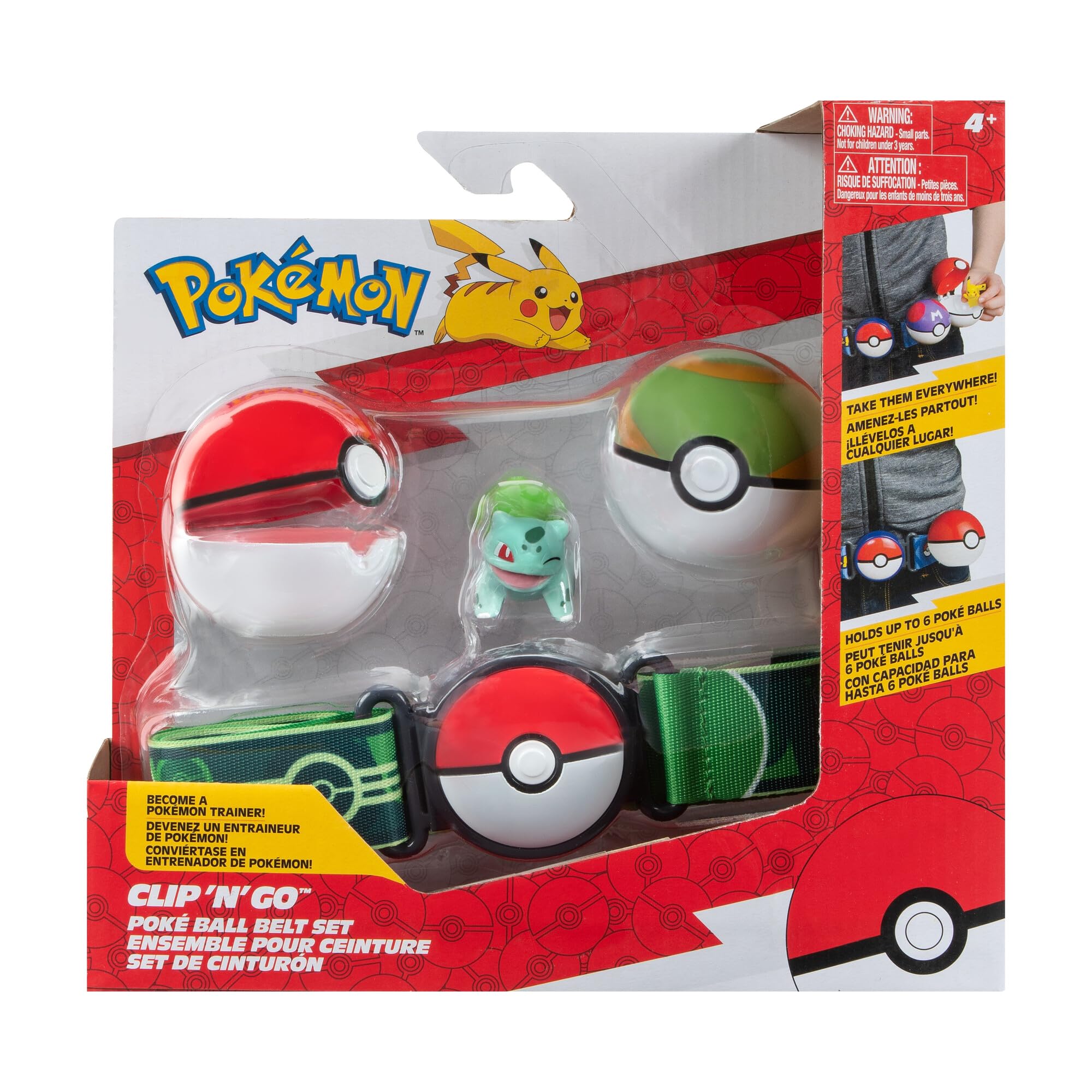 Pokémon Set-2-Inch Bulbasaur Battle Figure with Clip ‘N’ Go with Nest Ball and Pokéball Accessories — image 1
