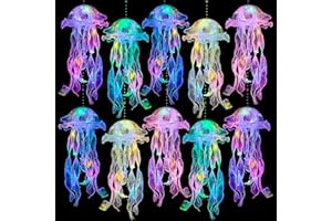 MEIWUTIE Jellyfish Decorations -10 Pcs Jellyfish Lanterns, Hanging Jelly Fish Decorations, for Mermaid Theme Party Under The Sea Party Decorations & Ocean Themed Party Decorations Supplies Birthday Gifts