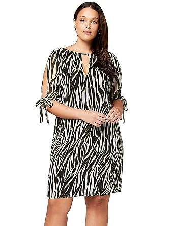 TRUTH & FABLE Damen Mini Chiffon-Kleid mit A-Linie