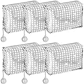 Locmeo 6 Pack Large Capacity Disco Cosmetic Bags Portable Silver Glitter Sequin Makeup Organizer with Zipper Disco Ball Rectangular Quilted for Bachelorette New Years Eve, 70s, 80s, 90s Party Favors
