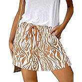 BTFBM Womens Boho Spring Shorts 2026 Beach Vacation Clothes Elastic Waist Casual Printed Loose Short Lounge Pant Pockets