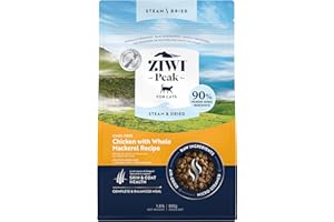 ZIWI Peak Steam & Dried Cat Food – Cage-Free Chicken w/Whole Mackerel - High Protein, Skin & Coat Health, Low Carb, for All Life Stages (28.8oz)