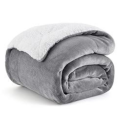 Bedsure GentleSoft Sherpa Fleece Throw Blanket Twin