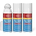 DCH Labs Maximum Strength Pain Relief Roll-on, 3 oz Value Size, Lidocaine 4%, Numbs Pain Away, Nerve Pain, (3 Pack)