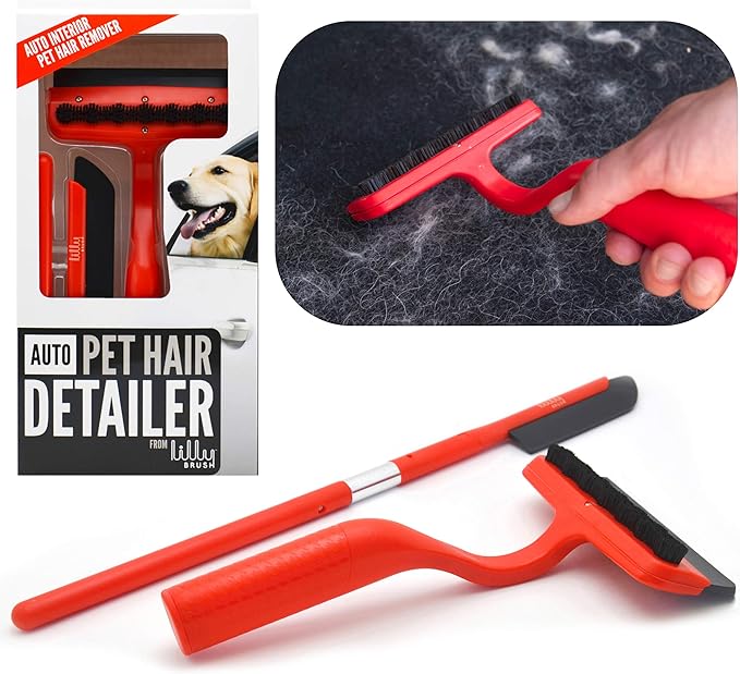 Lilly Brush Auto Pet Hair Detailer(for Short, Straight, WIRY Hair That