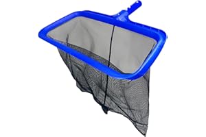 KINFAVOU Pool Skimmer Net, Fine Mesh Pool Leaf Net with Durable Deep Net, Larger Capacity Leaf Skimmer Net for Pool Cleaning,