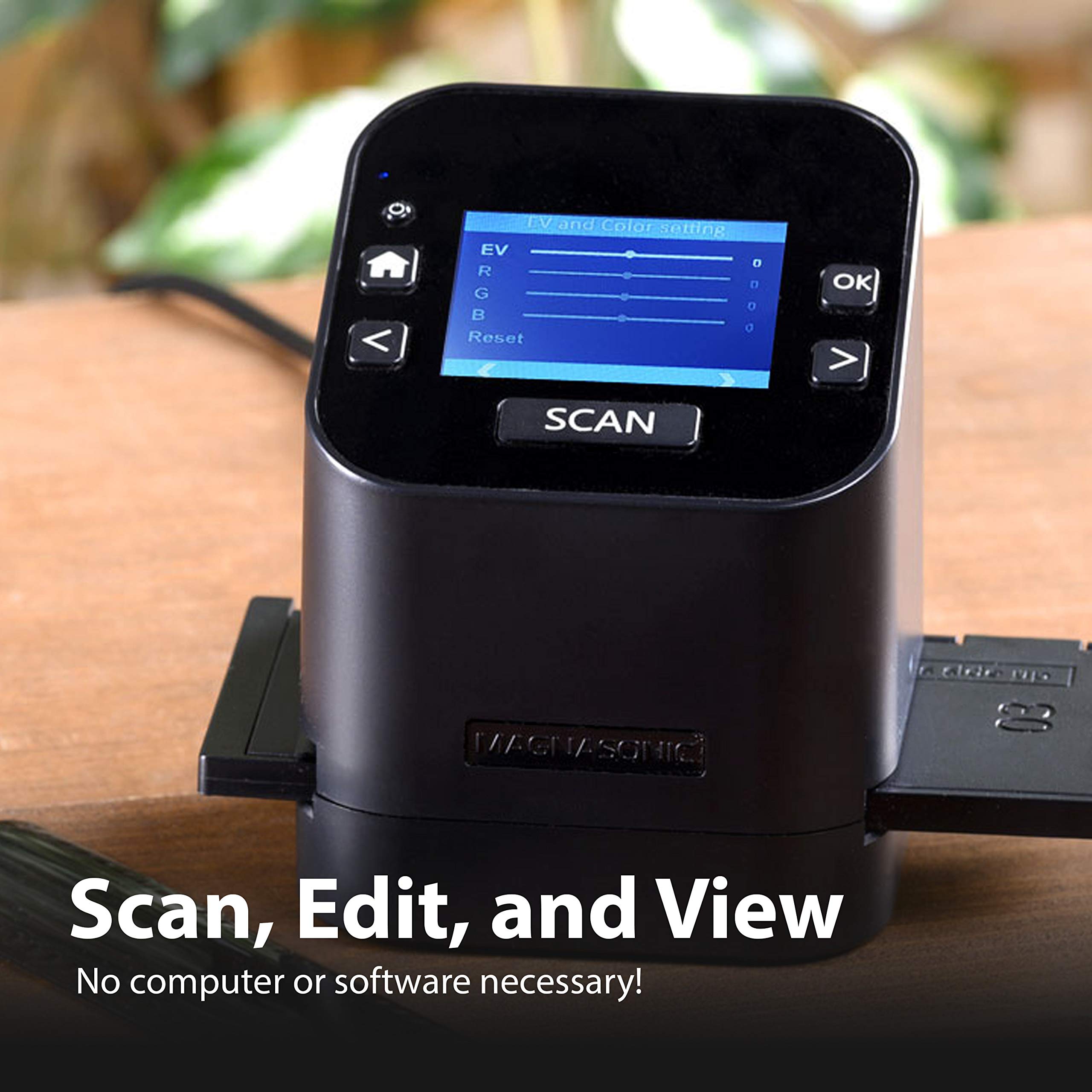 Magnasonic All-In-One Film & Slide Scanner, High Resolution 22MP, Converts 35mm/110/126/ Super 8/8mm Film & 135/110/126 Slides into Digital JPEG, 2.4