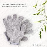 Hydrea London Exfoliating Gloves Bamboo Charcoal Face Body Deep Cleansing view 6