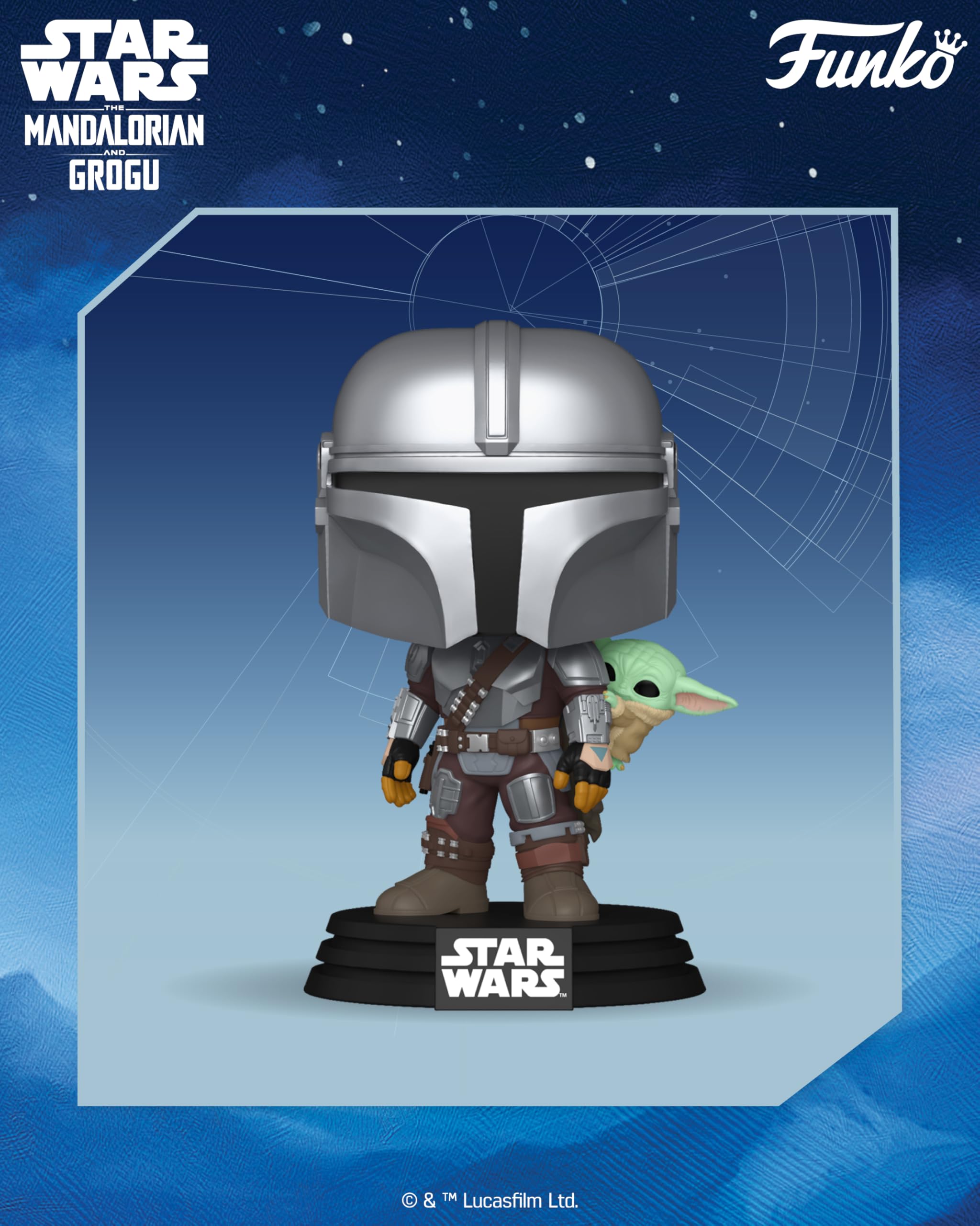 Funko POP! Star Wars: The Mandalorian and Grogu - The Mandalorian with Grogu - Sammelbare Vinylfigur - Geschenkidee - Offizielles Merchandise - Spielzeug für Kinder & Erwachsene 3