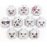 BrickTactical Female Zombie Head Pack for Minifigs