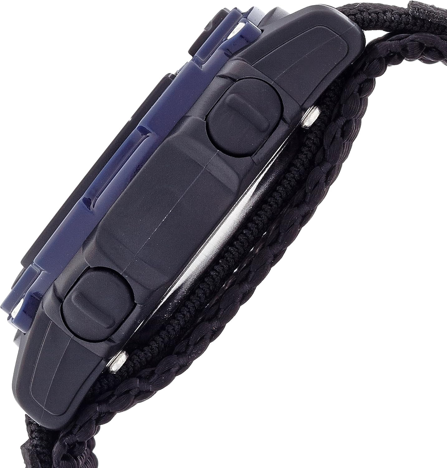 Armitron Sport Unisex 45/7004BLU Navy Blue Accented Digital Chronograph Black Nylon Strap Watch: Watches