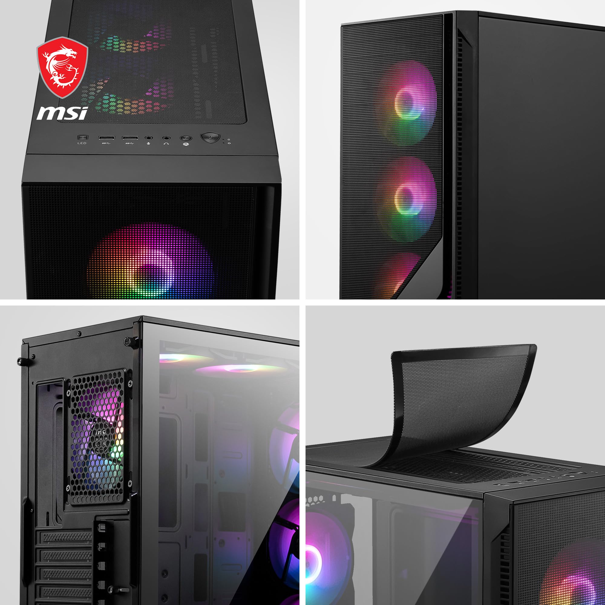 Msi Mag Forge 120A Pc Case Build Quality And Tempered Glass Side Panel