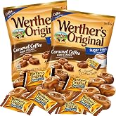 Sweetzo - Werther's Original Caramel Coffee Sugar Free Hard Candies, Individually Wrapped Snacks for Adults, Gift Basket Stuffers, Pack of 2, 2.75 Ounces
